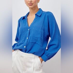 Rails Lauren Shirt in Palace Blue Size Small